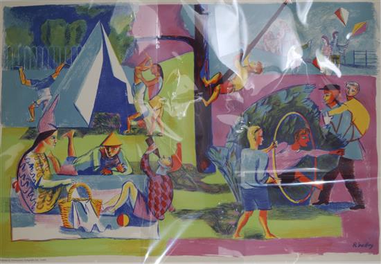 Robert Medley The Campsite 54 x 78cm unframed